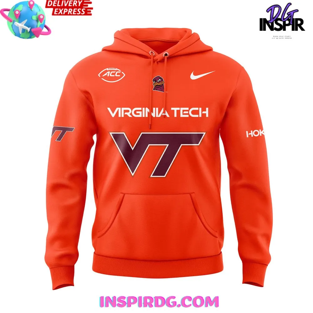 -Virginia Tech Hokies New Uniform 2024-25 Orange Hoodie