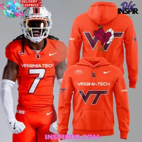 -Virginia Tech Hokies New Uniform 2024-25 Orange Hoodie