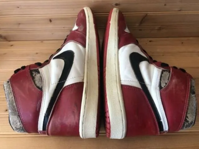 1985 original nike air jordan i 1 sz 12 chicago white black red og 850810 ty1