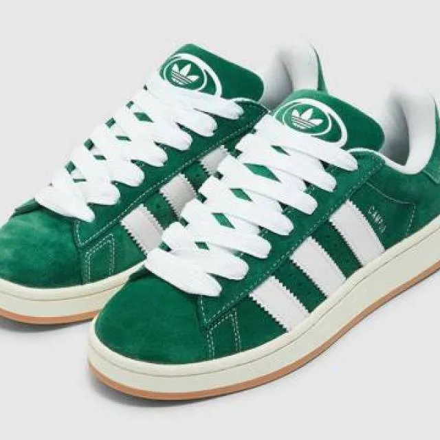 Adidas campus 00s dark green cloud white