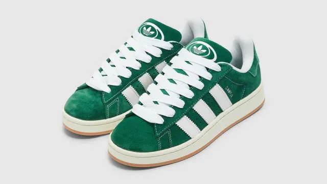 Adidas campus 00s dark green cloud white