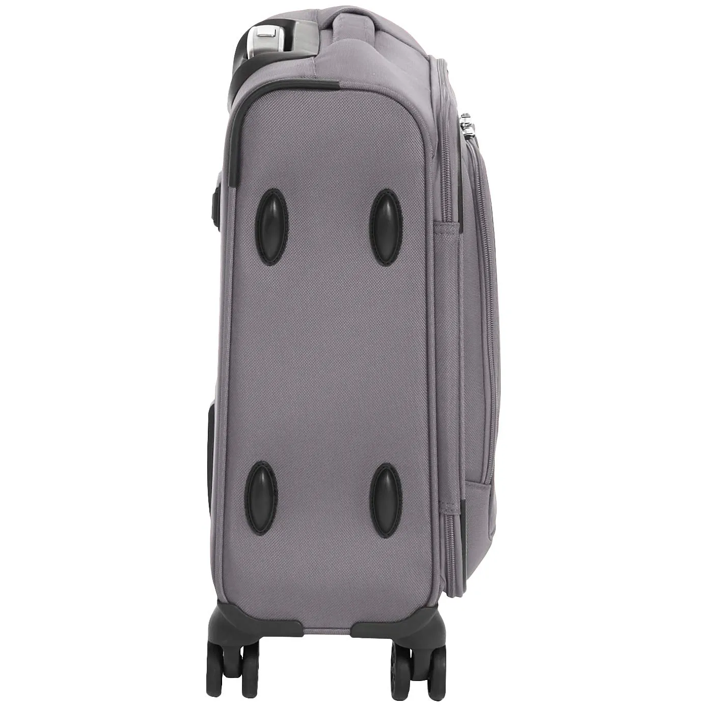 AmazonBasics Expandable Softside Carry-On Spinner Luggage Suitcase With TSA Lock And Wheels - 18 Inch, Grey