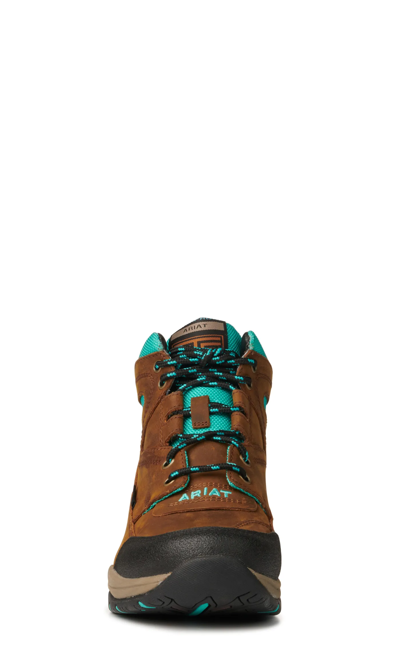 Ariat Women's Endurance Weathered Brown and Turquoise Waterproof Round Toe Terrain Boot