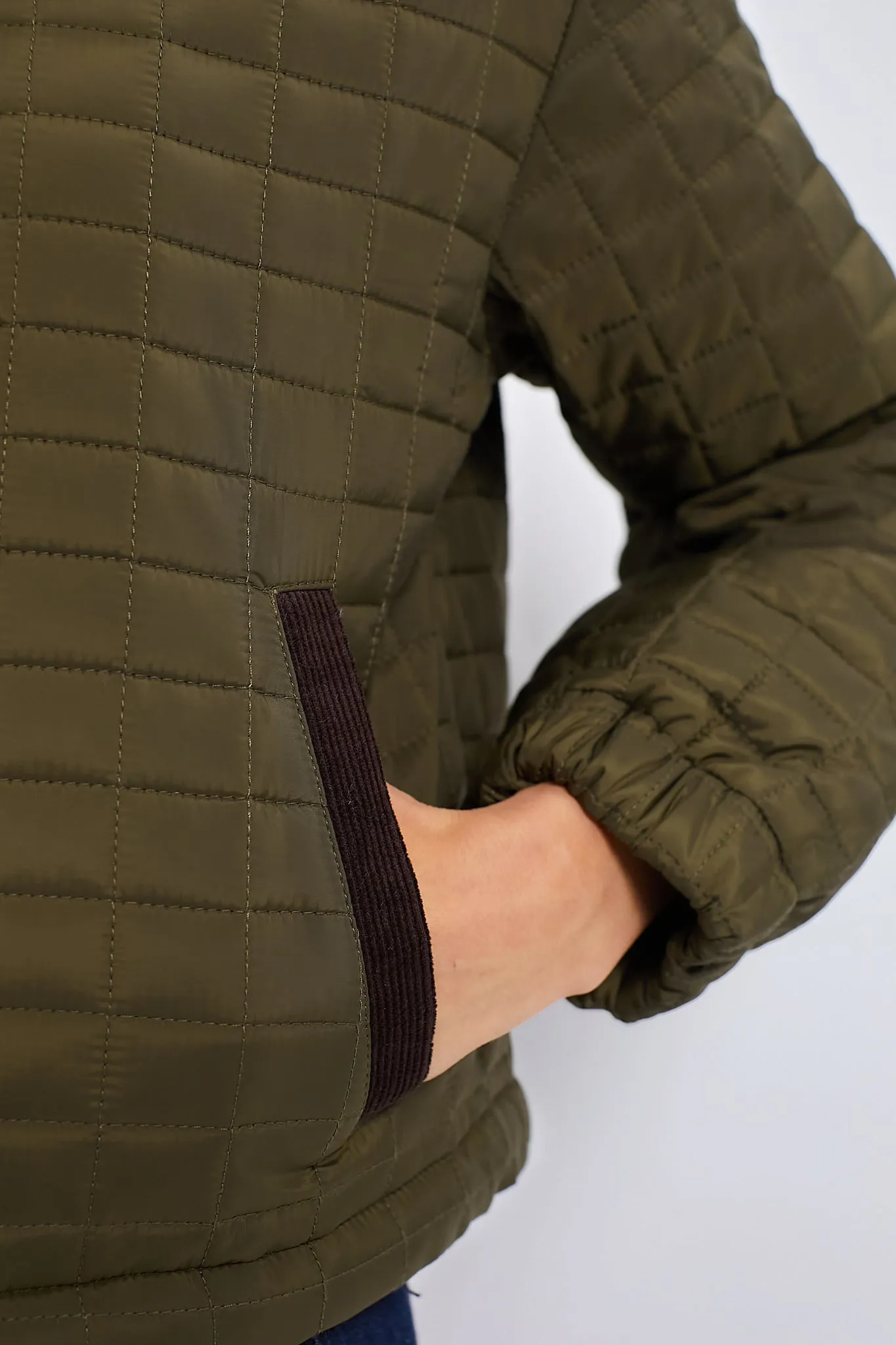 Army Green Box Quilt Mason Jacket