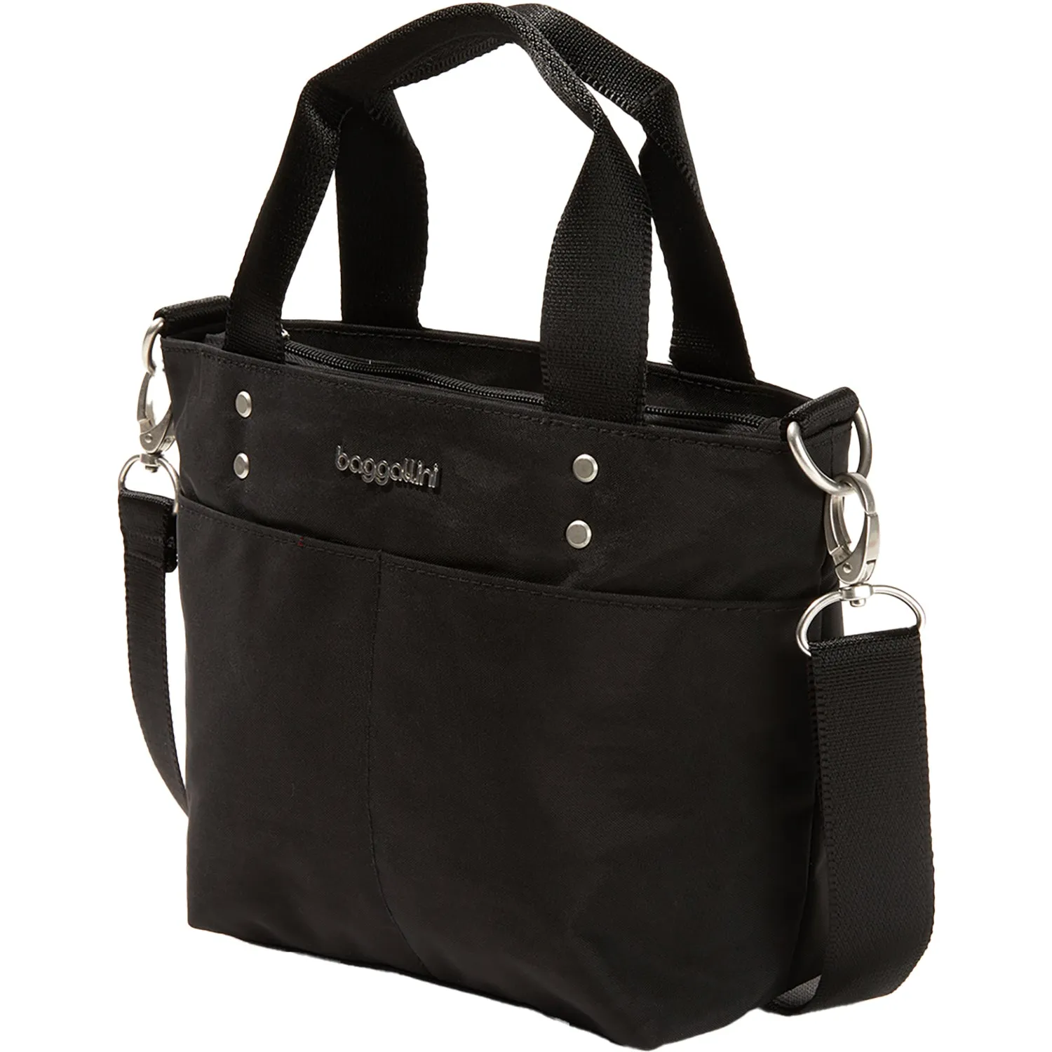 Baggallini Mini Carryall Tote Black Nylon