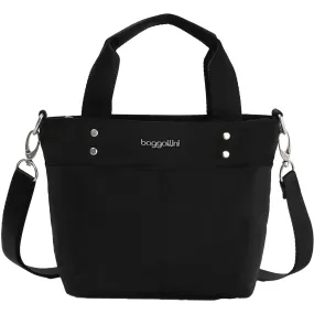 Baggallini Mini Carryall Tote Black Nylon