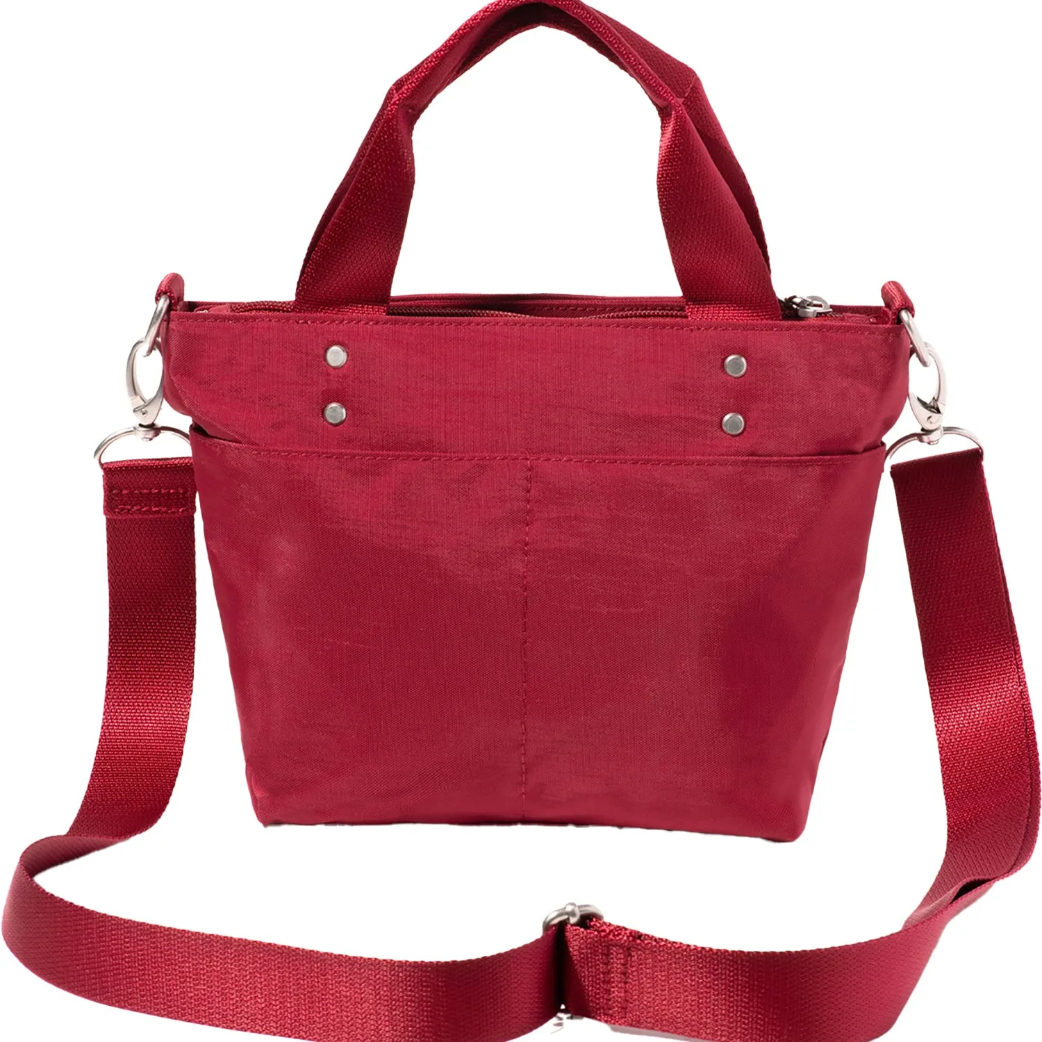 Baggallini Mini Carryall Tote Ruby Red Nylon