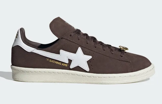 Bape x adidas campus 80s brown