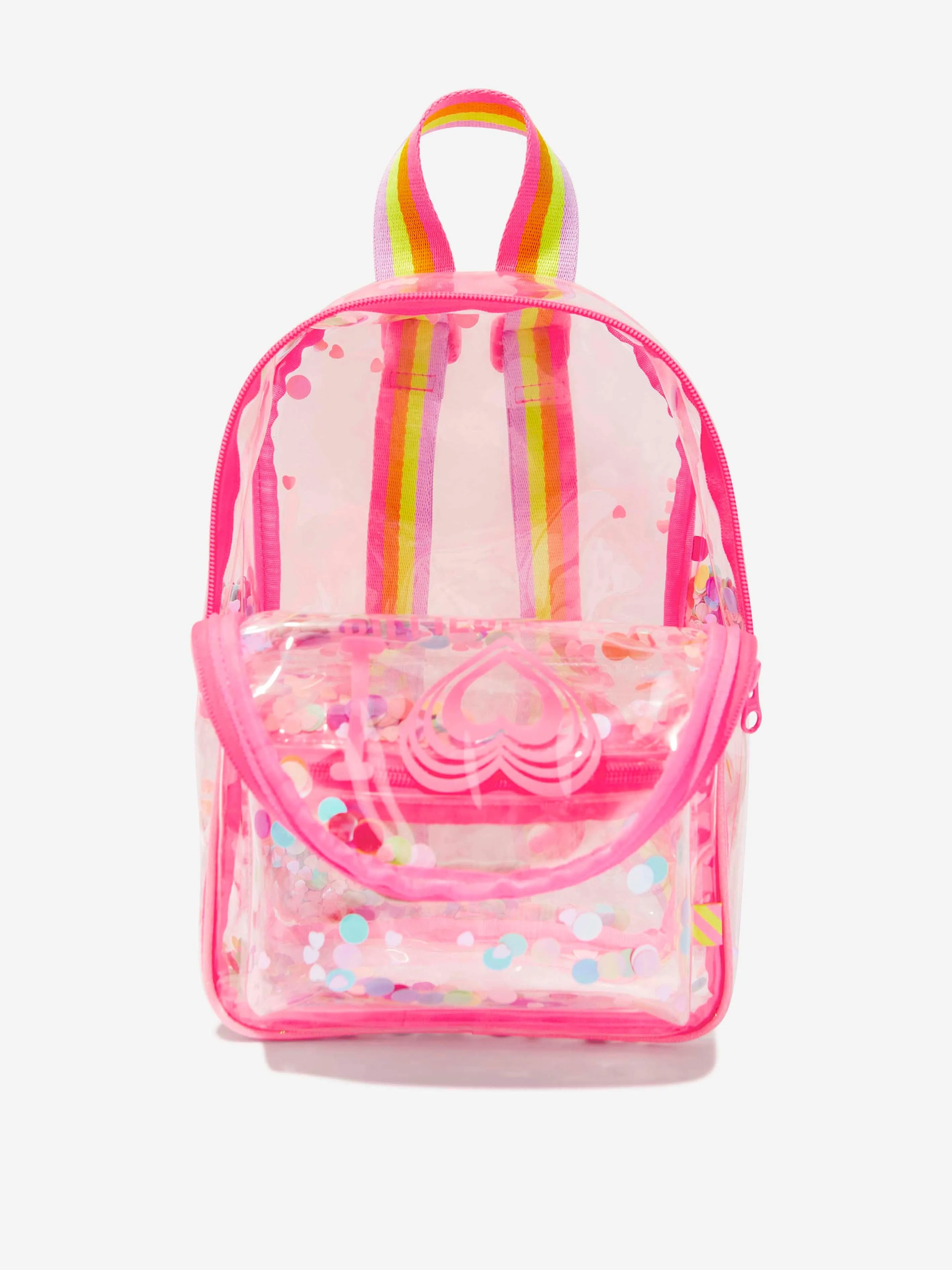 Billieblush Girls PVC Confetti and Glitter Backpack in Pink (27cm)