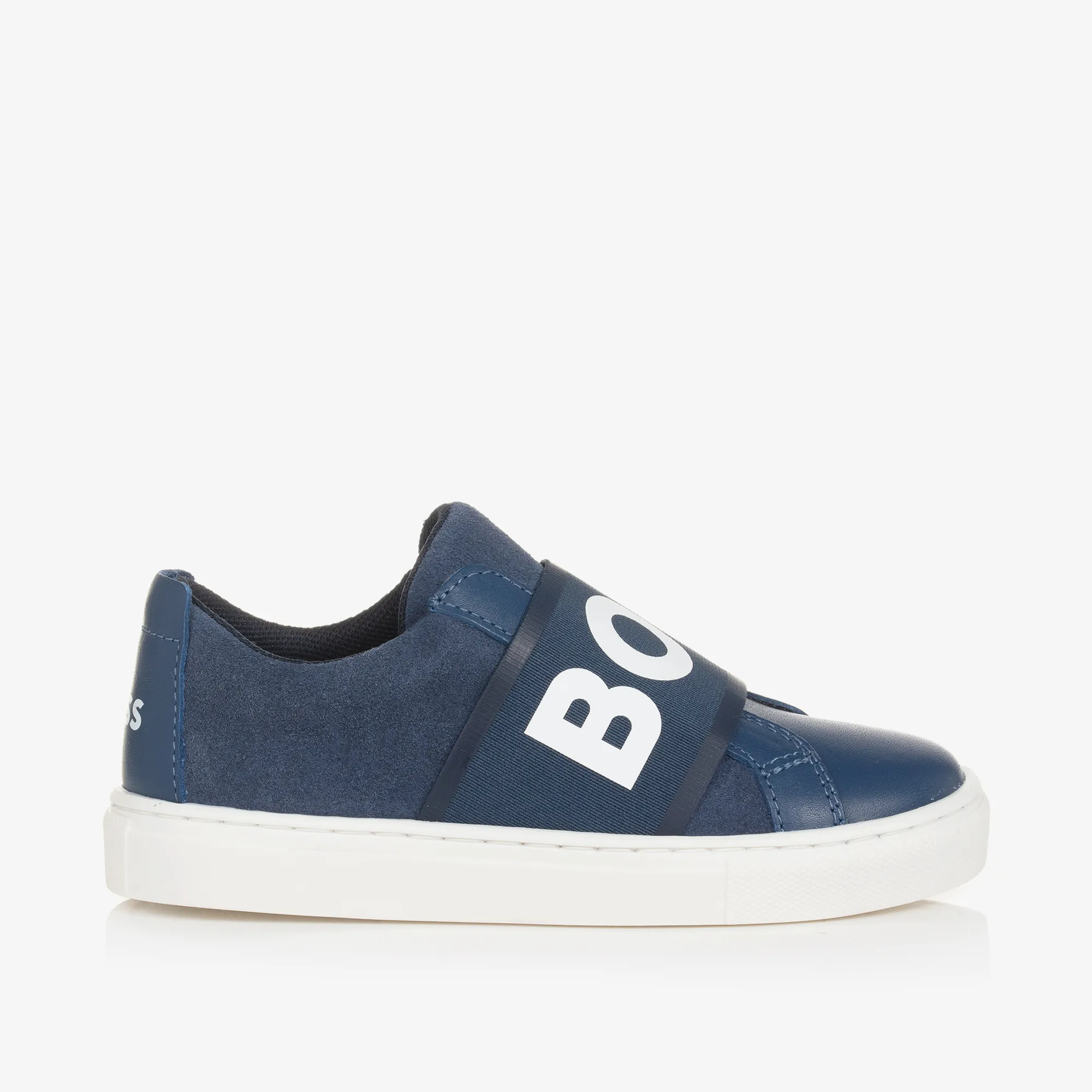 Boys Blue Leather Trainers