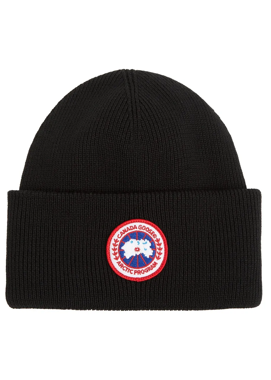 CANADA GOOSE KIDS Arctic Disc logo wool beanie -                         -                     -                