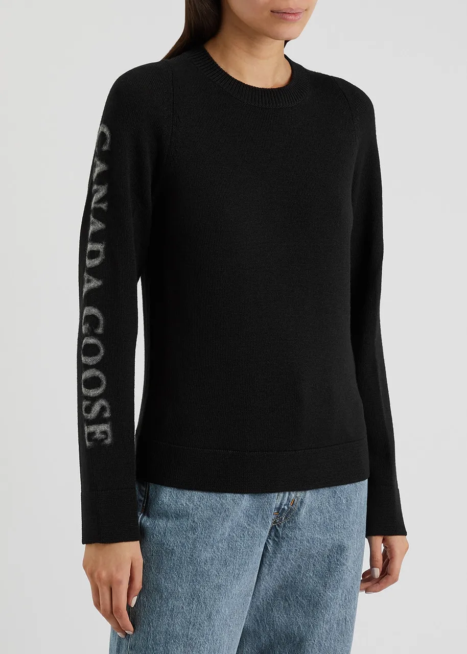 CANADA GOOSE Saturna logo-intarsia wool jumper -                         -                     -                