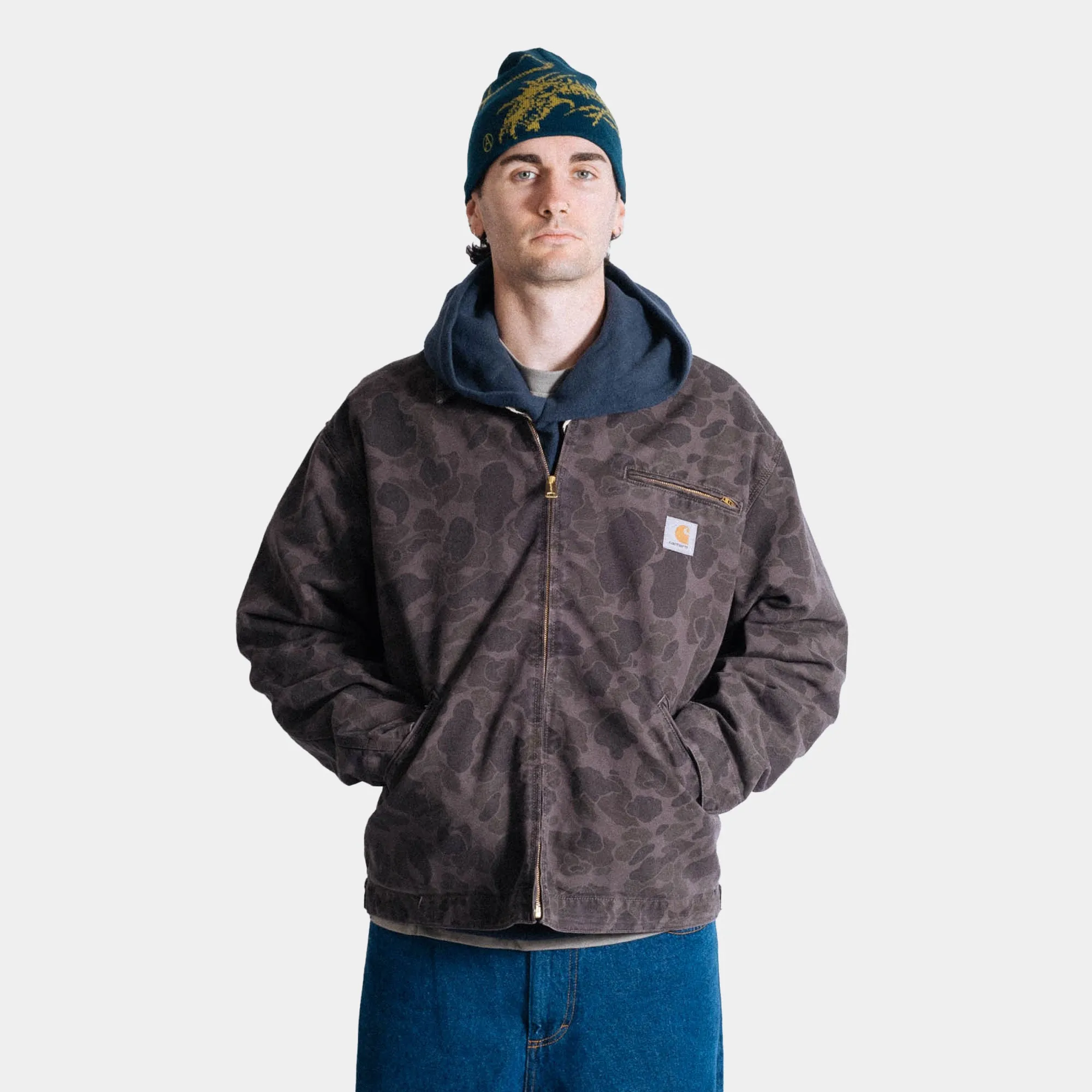 Carhartt WIP Duck Detroit Jacket - Graphite Duck Camo