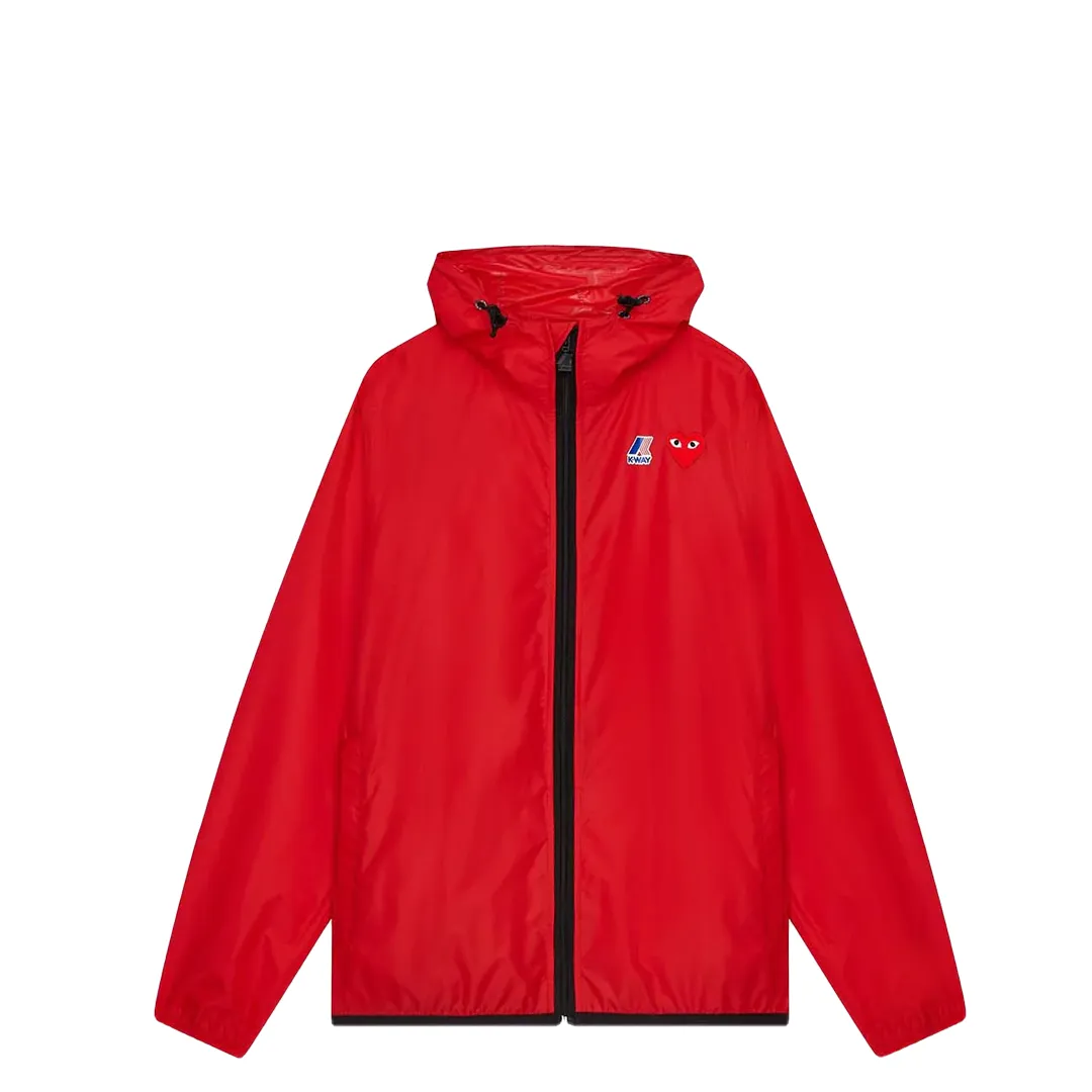 CDG x K-WAY FULL ZIP JACKET RED