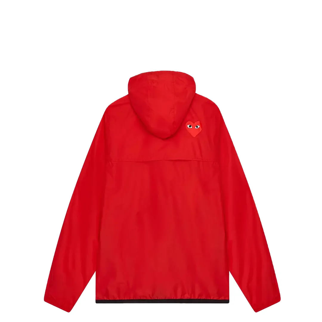 CDG x K-WAY FULL ZIP JACKET RED