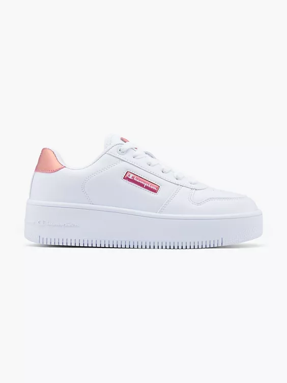 Champion  Rebound Platform Glitz White/Metallic Pink Trainers