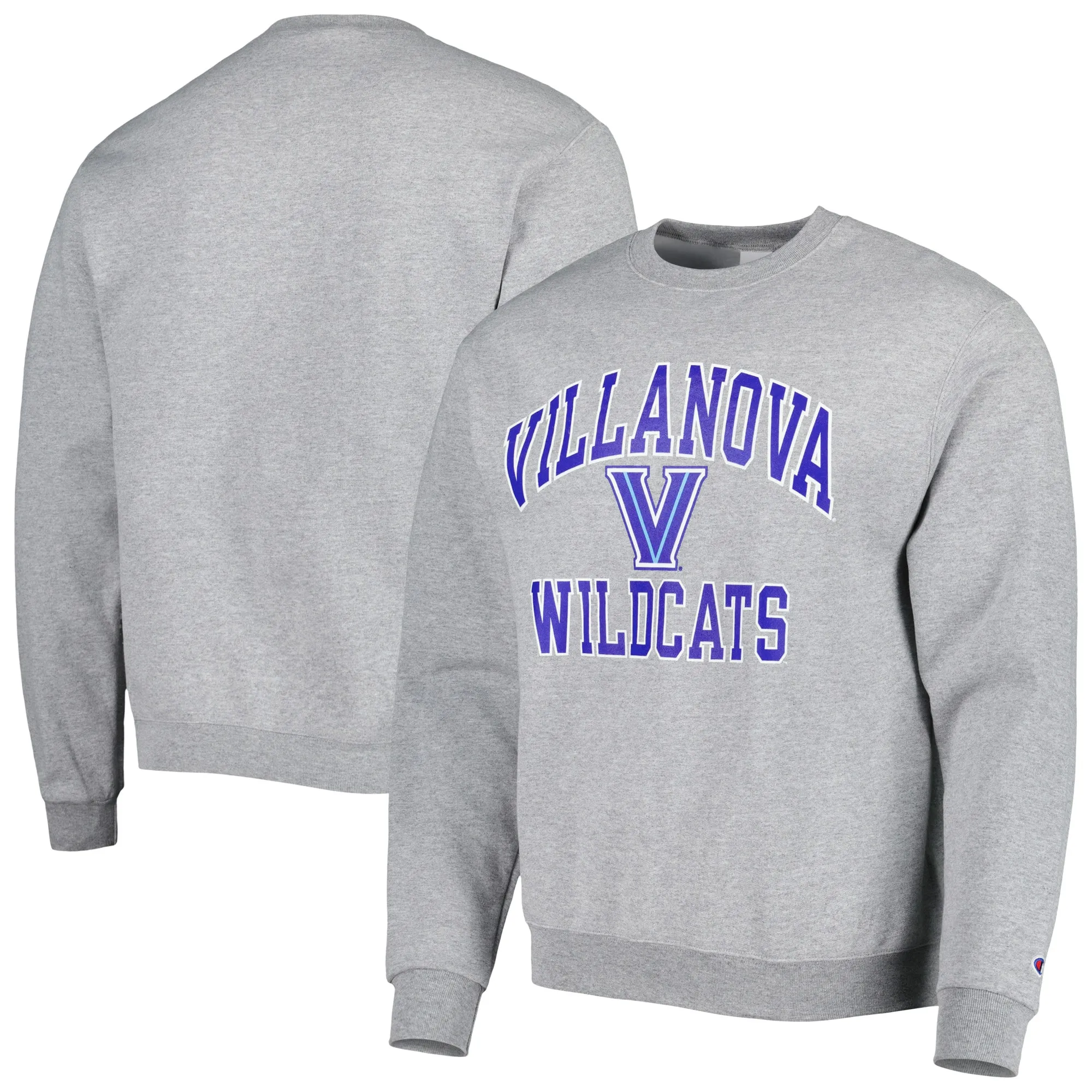 Champion Villanova Wildcats Heather Gray High Motor Pullover Sweatshirt