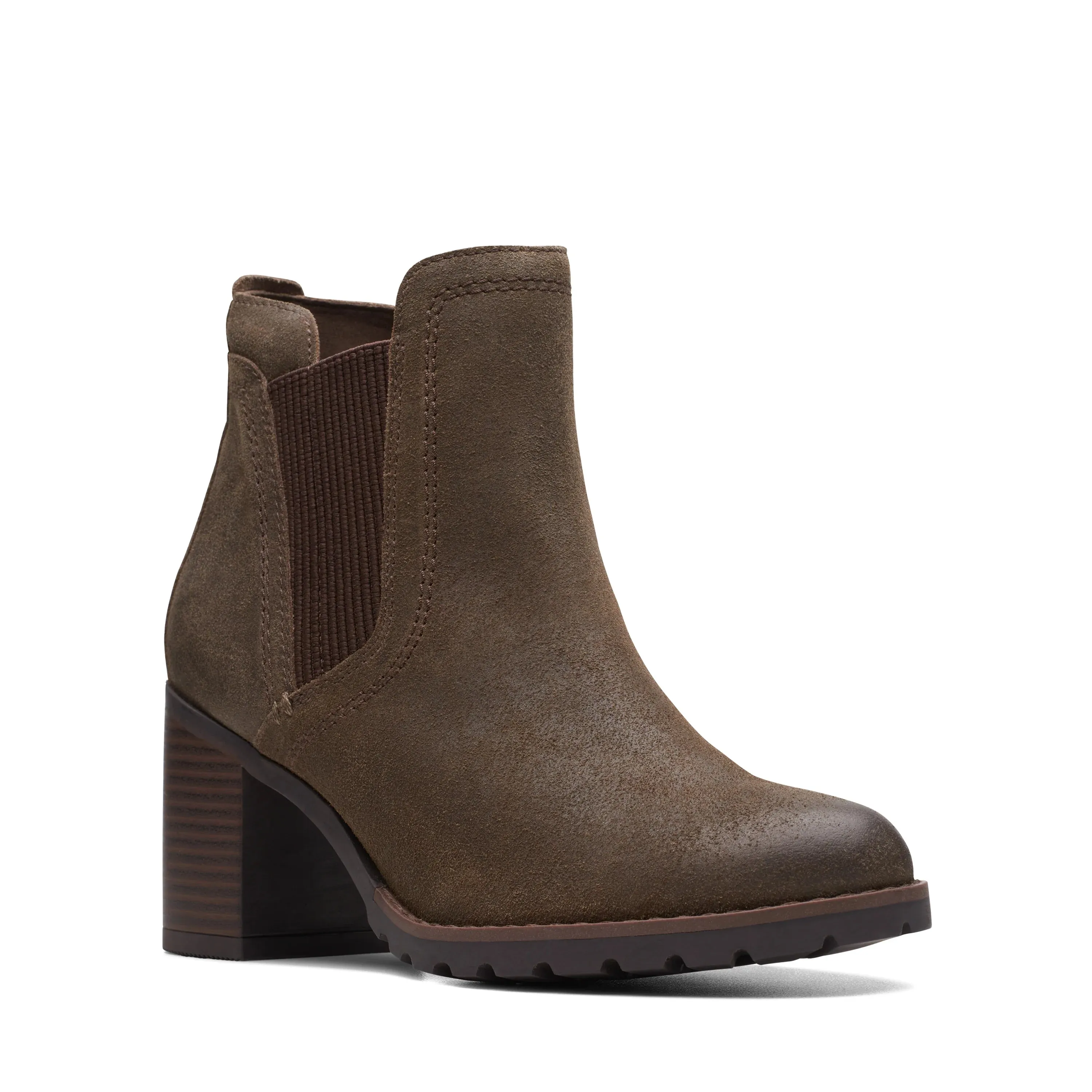 CLARKS | BOTINES MUJER | LEDA UP DARK OLIVE SUEDE | VERDE