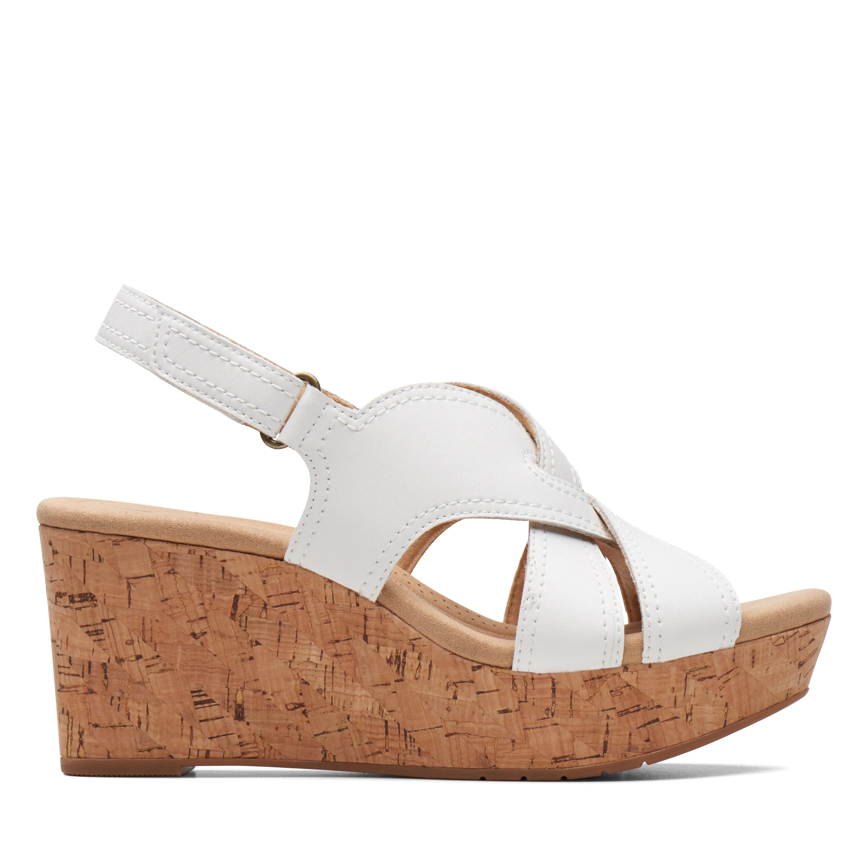 CLARKS | ZAPATO DE CUA MUJER | ROSE ERIN WHITE LEATHER | BLANCO