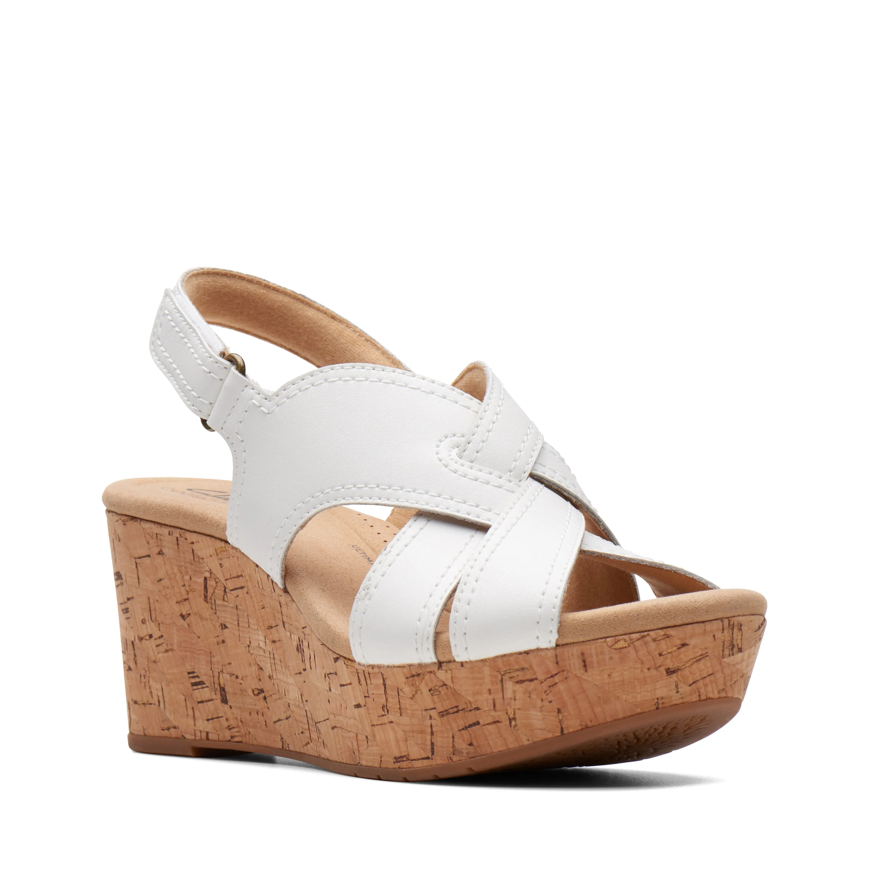 CLARKS | ZAPATO DE CUA MUJER | ROSE ERIN WHITE LEATHER | BLANCO