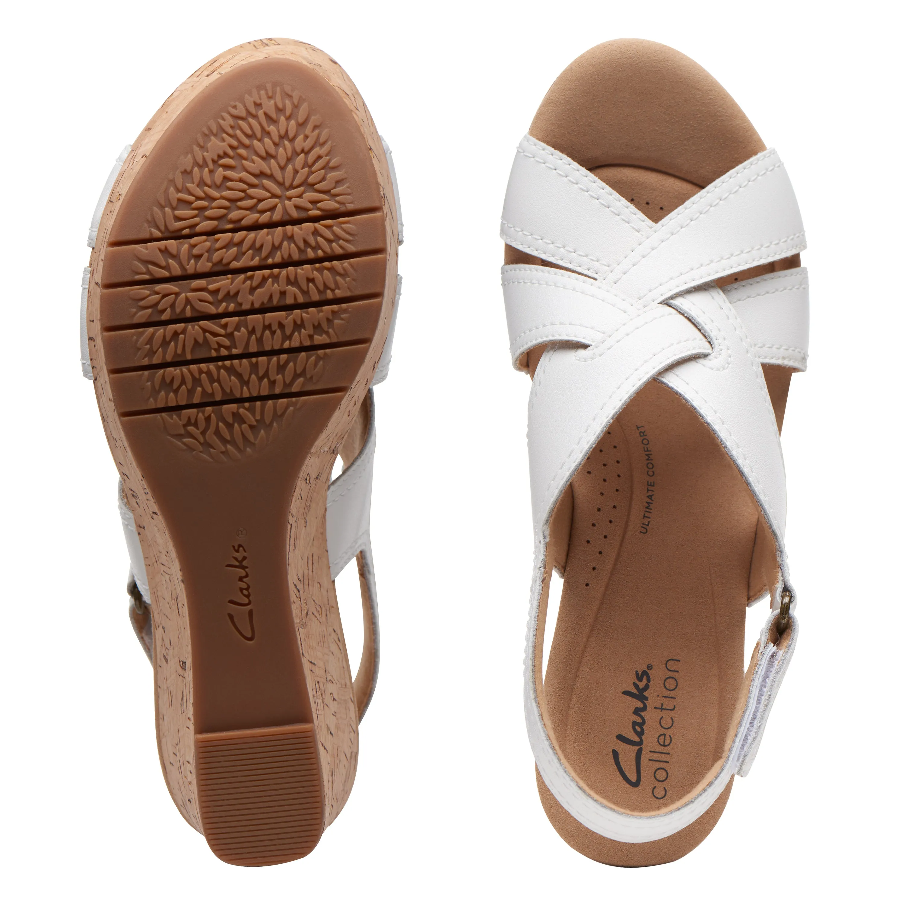 CLARKS | ZAPATO DE CUA MUJER | ROSE ERIN WHITE LEATHER | BLANCO