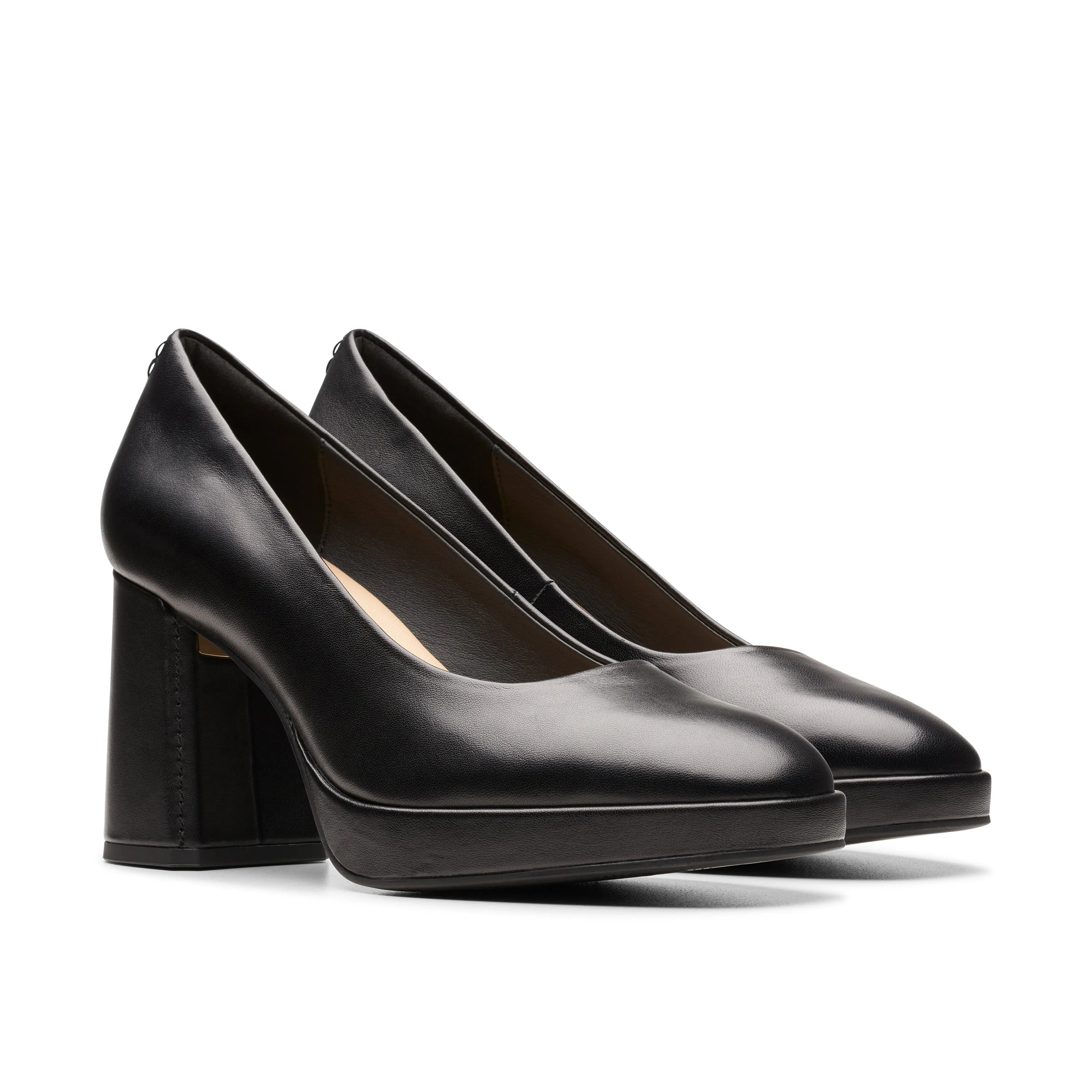 CLARKS | ZAPATOS DE VESTIR MUJER | ZOYA85 COURT BLACK LEATHER | NEGRO