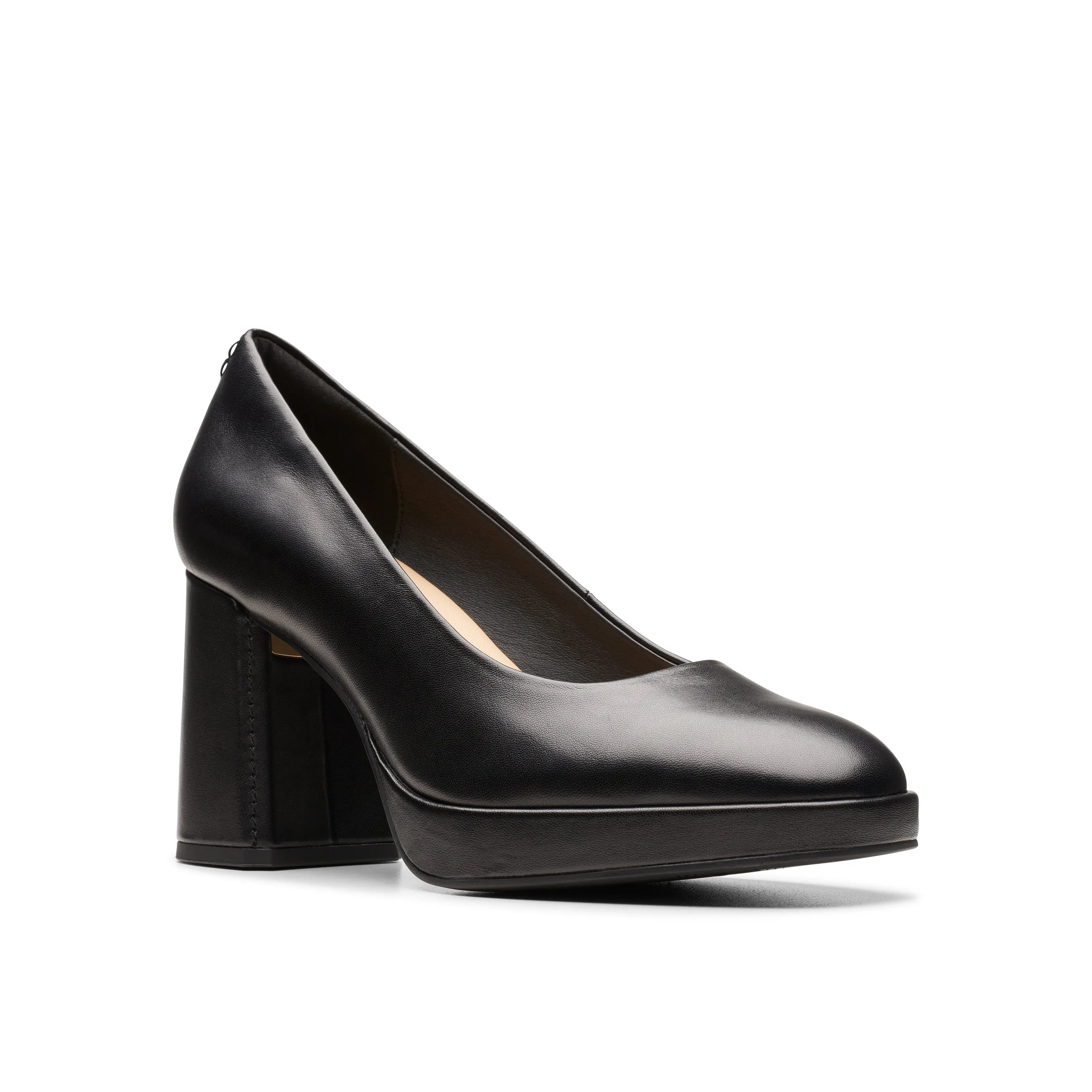 CLARKS | ZAPATOS DE VESTIR MUJER | ZOYA85 COURT BLACK LEATHER | NEGRO