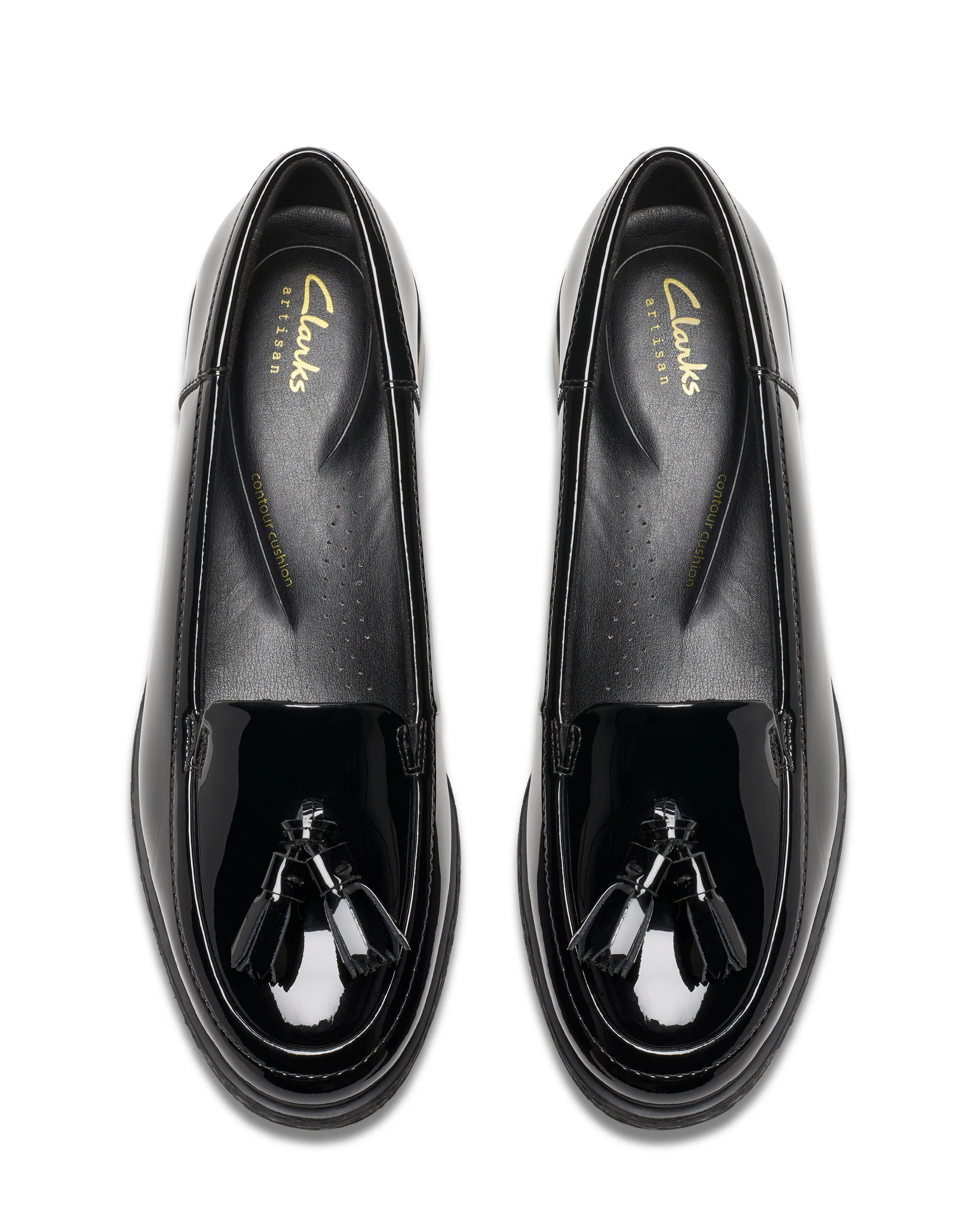 Clarks Havisham Patent Leather Tassel Loafer Wide Fit | Simply Be