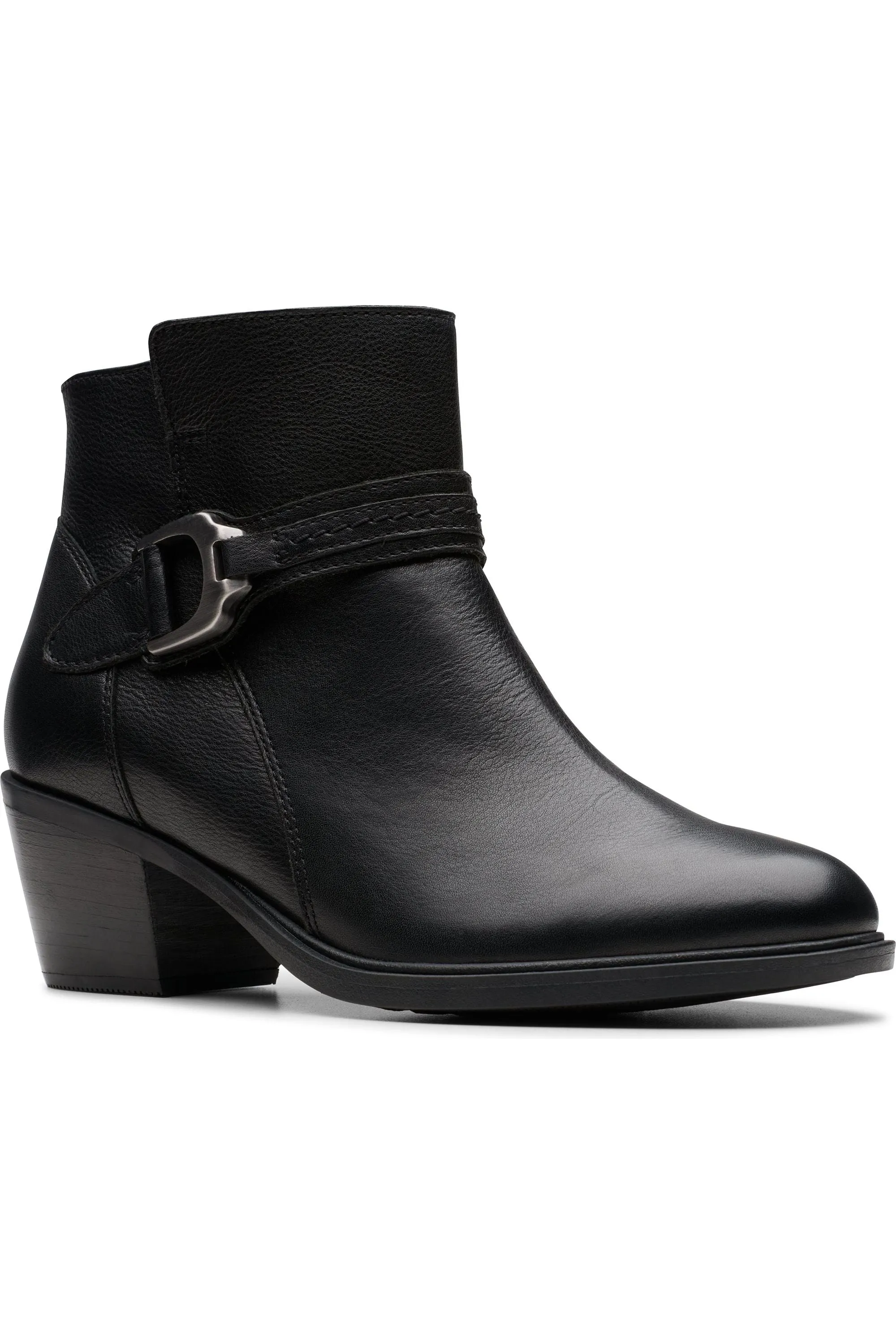 Clarks Neva Buckle black wide fit