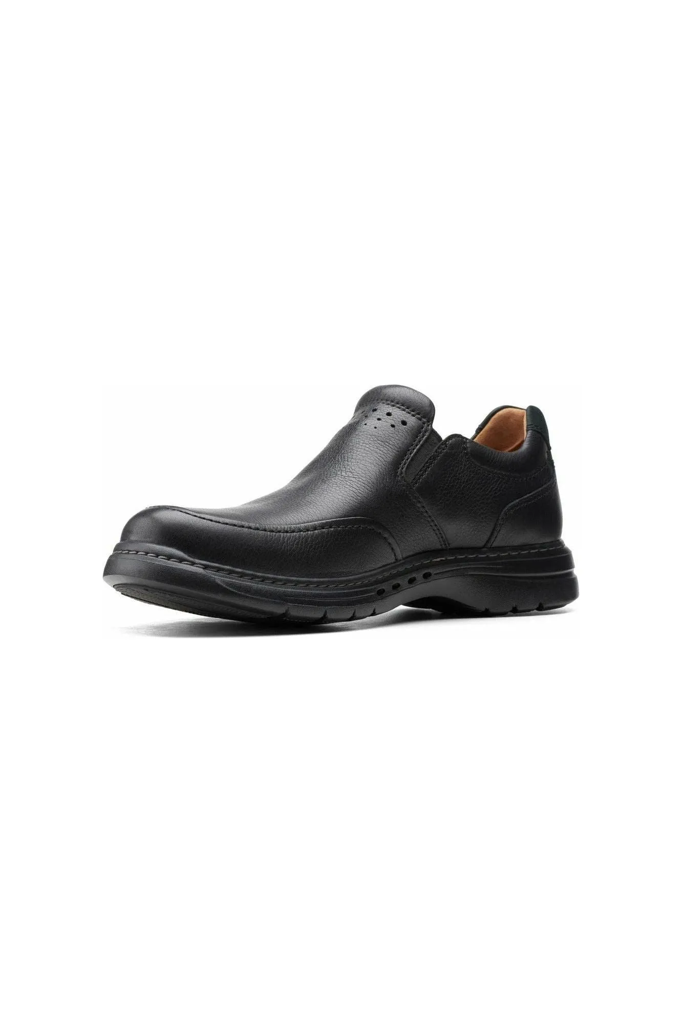 Clarks Un BrawleyStep Black Leather