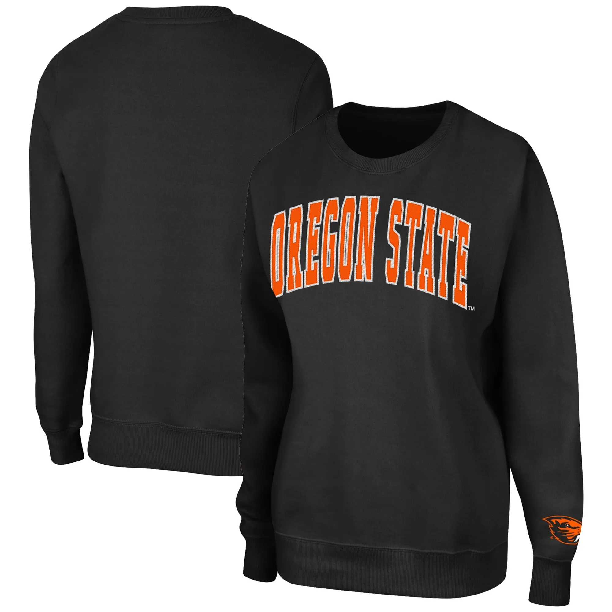 Colosseum Oregon State Beavers Women's Black Campanile Pullover Sweatshirt