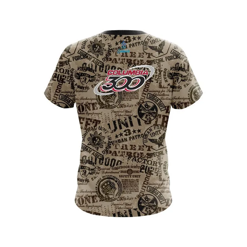 Columbia 300 Urban Military Grunge CoolWick Bowling Jersey