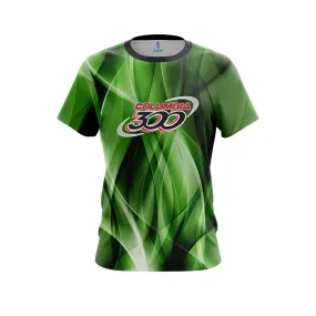 Columbia 300 Wavy Green Swirl   CoolWick Bowling Jersey