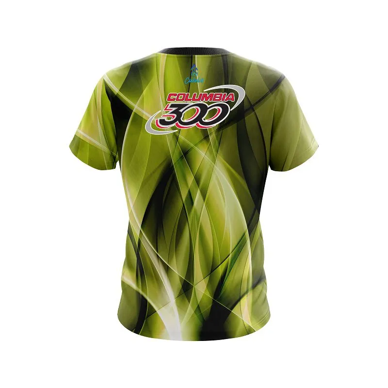 Columbia 300 Wavy Yellow  Swirl   CoolWick Bowling Jersey