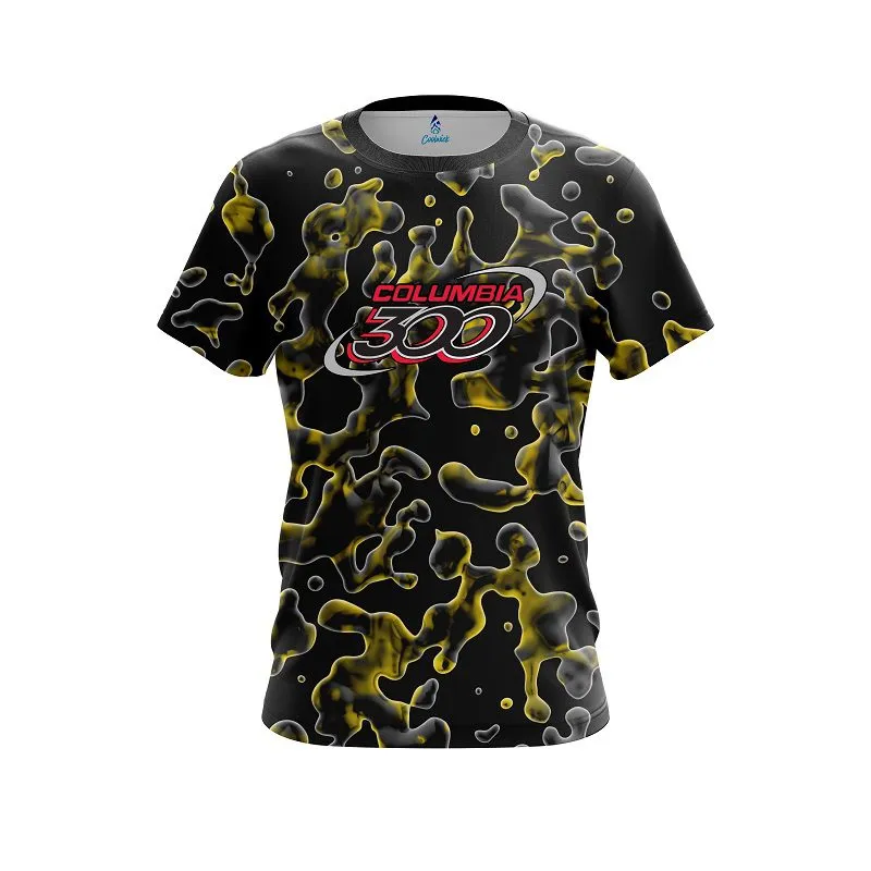 Columbia 300 Yellow Flowing Fluid CoolWick Bowling Jersey