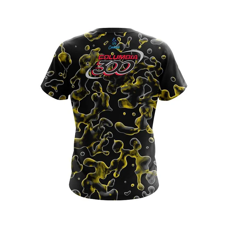 Columbia 300 Yellow Flowing Fluid CoolWick Bowling Jersey