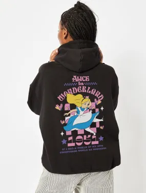 Disney Alice In Wonderland Black Hoodie