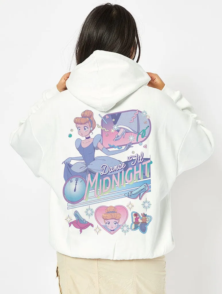 Disney Cinderella Princess Manga Hoodie In White