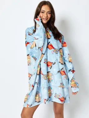 Disney Jaq and Gus Blanket Hoodie in Blue