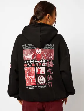 Disney Mulan Mushu Hoodie in Black