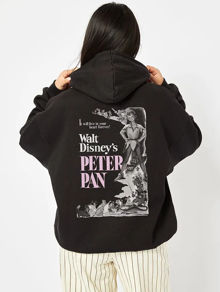 Disney Peter Pan Poster Black Hoodie