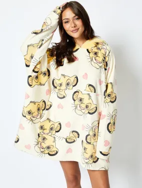 Disney Simba Blanket Hoodie in Cream