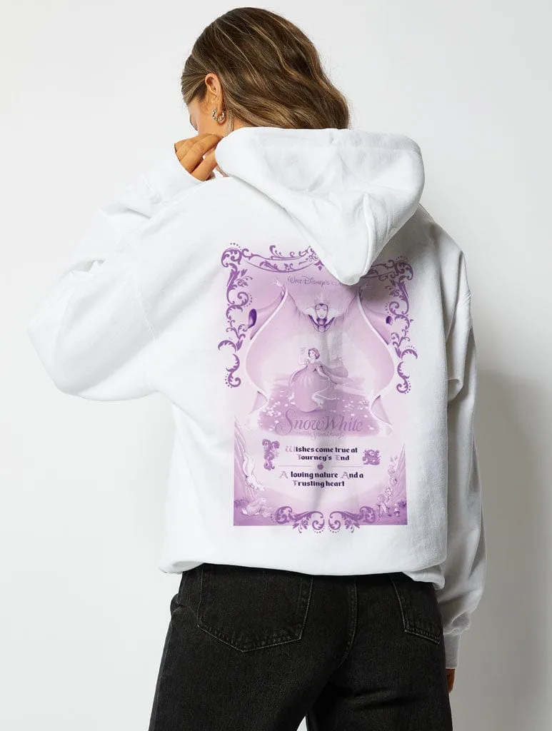 Disney Snow Poster Hoodie in White