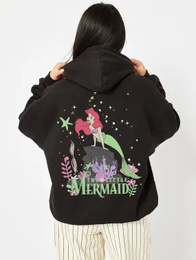 Disney The Little Mermaid Tides & Vibes Hoodie in Black