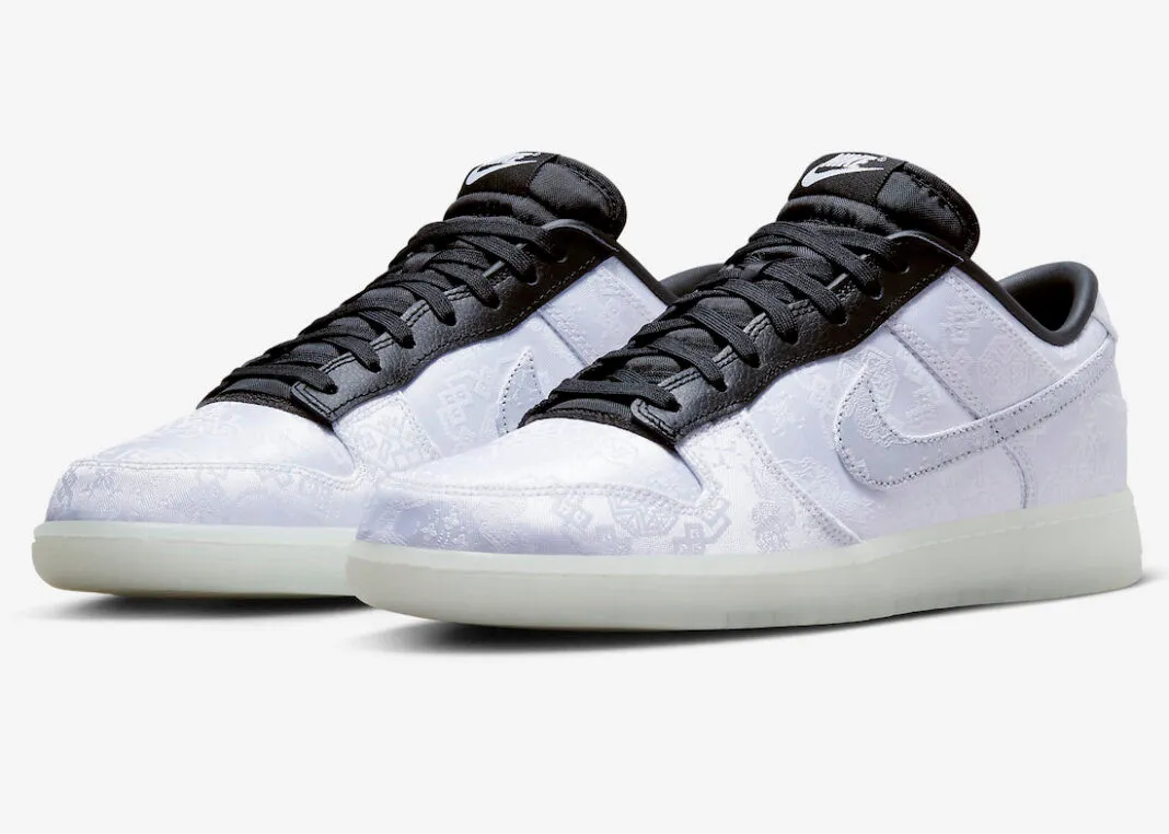 Fragment Design x Clot x Nike SB Dunk Low White Black FN0315-110