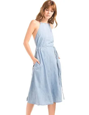 GAP Women Blue 1969 Denim Wrap Dress