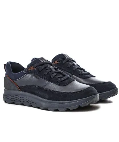 Geox Navy Suede Nappa Spherica Trainers | Jules B