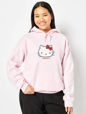 Hello Kitty x Skinnydip Face Hoodie In Pink