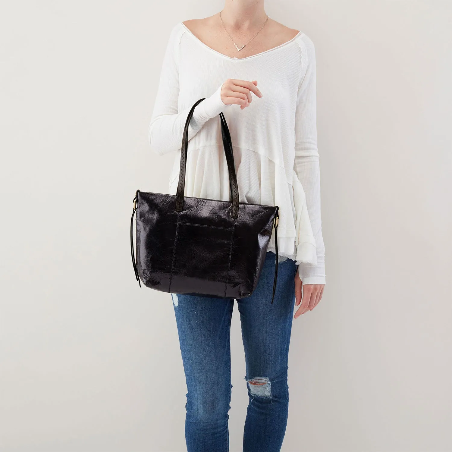 Hobo Cecily Tote Truffle Polished Leather