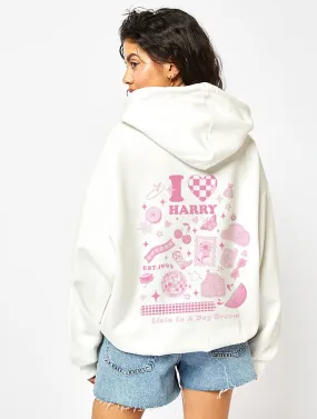 I Heart Harry Hoodie In White